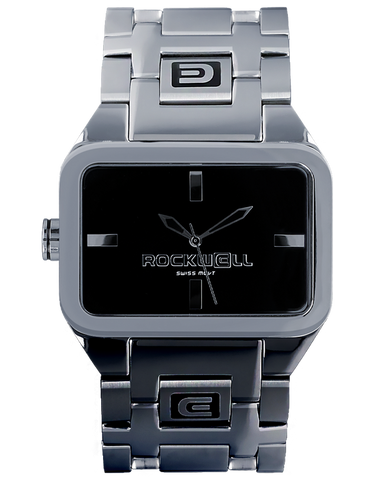 ROCKWELL DUEL TIME WATCH SILVER / BLACK