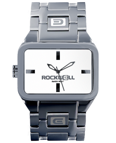 ROCKWELL DUEL TIME WATCH SILVER / WHITE