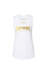 InkAddict WOMENS EXPENSIVE SKIN MUSCLE TANK WHITE/GOLD