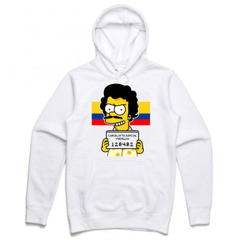 Streetwear on Demand ESCO BART BOOTLEG HOODIE WHITE