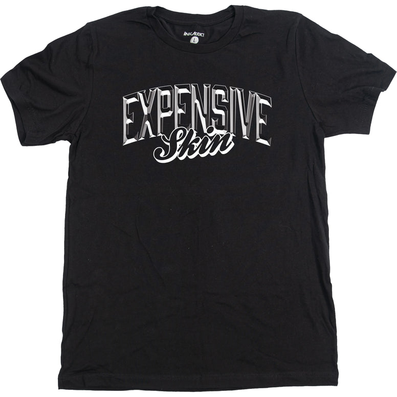 InkAddict EXPENSIVE SKIN CHROME BLACK / SILVER Tee