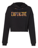 InkAddict WOMENS EXPENSIVE SKIN III CROP Hoodie BLACK / CHROMA