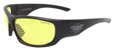 BLACK FLYS FLY DEFENSE SAFETY YELLOW LENS