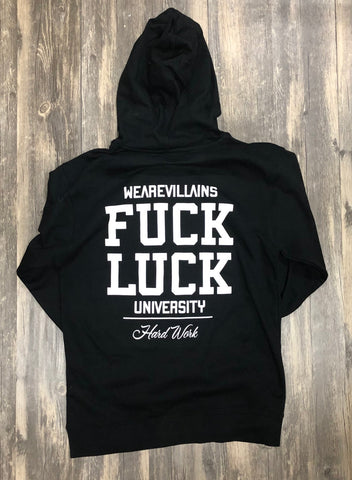 WE ARE VILLAINS FUXK LUCK HOODIE BLACK