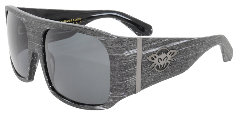 BLACK FLYS FLY AMBASSADOR X RODMAN GREY WOOD SMOKE POLARIZED