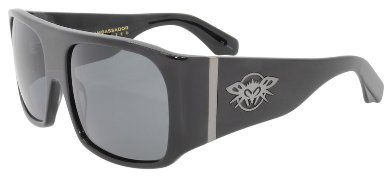 BLACK FLYS FLY AMBASSADOR X RODMAN SHINY BLACK SMOKE POLARIZED