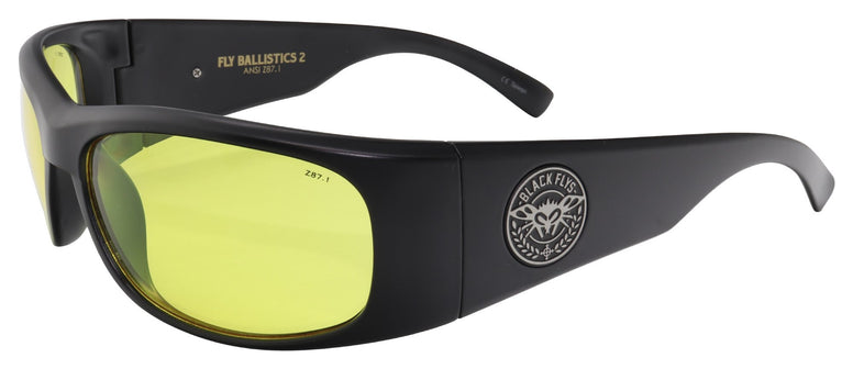 BLACK FLYS FLY BALLISTICS 2 SUNGLASSES MATTE BLACK YELLOW