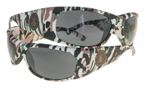BLACK FLYS FLY BALLISTIC SUNGLASSES WHITE CAMO POLARIZED SMOKE