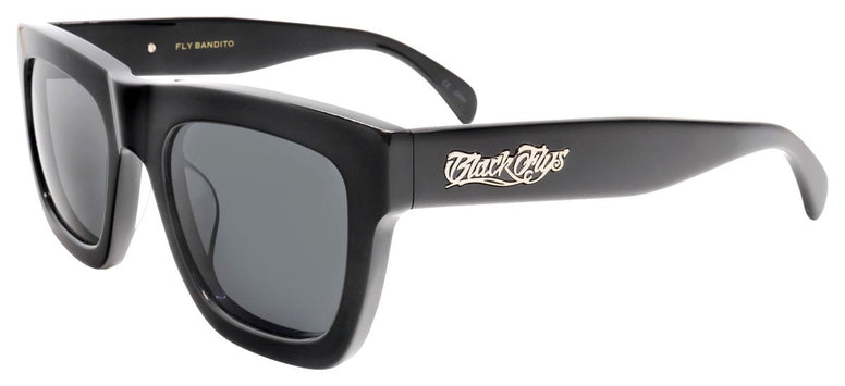 BLACK FLYS BANDITO SUNGLASSES SHINY BLACK SMOKE