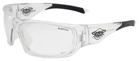 BLACK FLYS FLY DEFENSE SAFETY CLEAR ANTI FOG CLEAR LENS