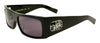 BLACK FLYS FLY DETECTOR SUNGLASSES SHINY BLACK SMOKE LENS