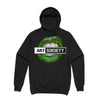 Art Society x Retro Kings GREEN LIPS HOODIE BLACK