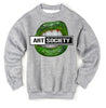 Art Society x Retro Kings GREEN LIPS CREW SWEATSHIRT GREY