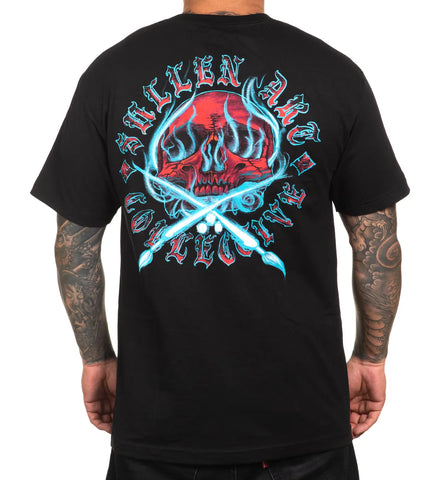 SULLEN GHOST BADGE TEE SHIRT BLACK