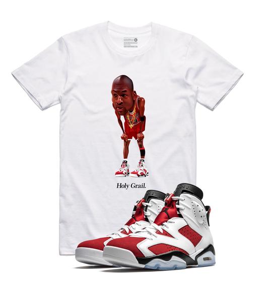 Retro Kings AJ6 CARMINE HOLY GRAIL TEE WHITE