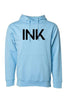 InkAddict INK Pullover Hoodie AQUA BLUE / BLACK