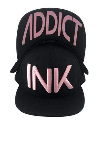 InkAddict SNAPBACK Hat BLACK / PINK