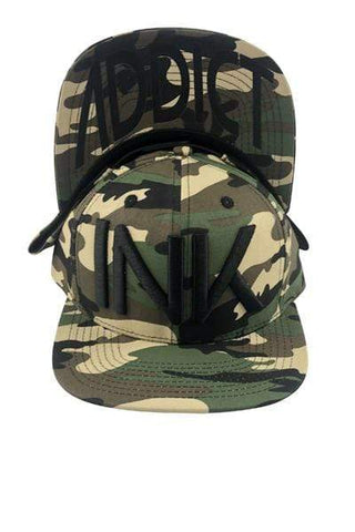 InkAddict SNAPBACK Hat CAMO / BLACK