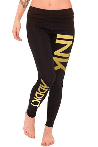 InkAddict WOMENS INK Leggings BLACK/GOLD