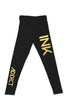 InkAddict WOMENS INK Leggings BLACK/GOLD