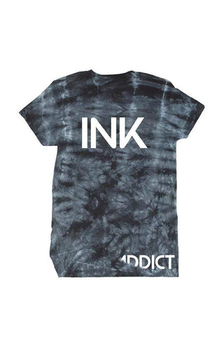 InkAddict MENS INK BLACK TIE DYE Tee Shirt