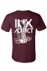 InkAddict RATTLER MENS MAROON Tee