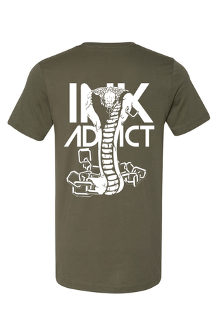 InkAddict RATTLER MENS GREEN Tee