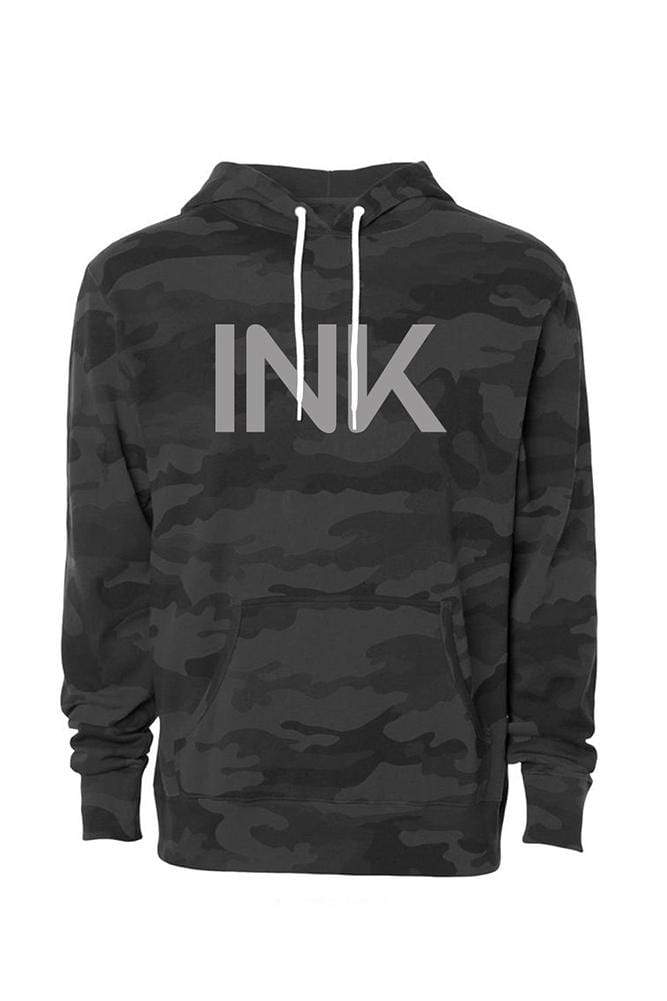 InkAddict INK Pullover Hoodie BLACK CAMO / GREY