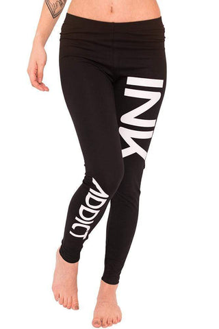 InkAddict WOMENS Leggings INK BLACK/WHITE