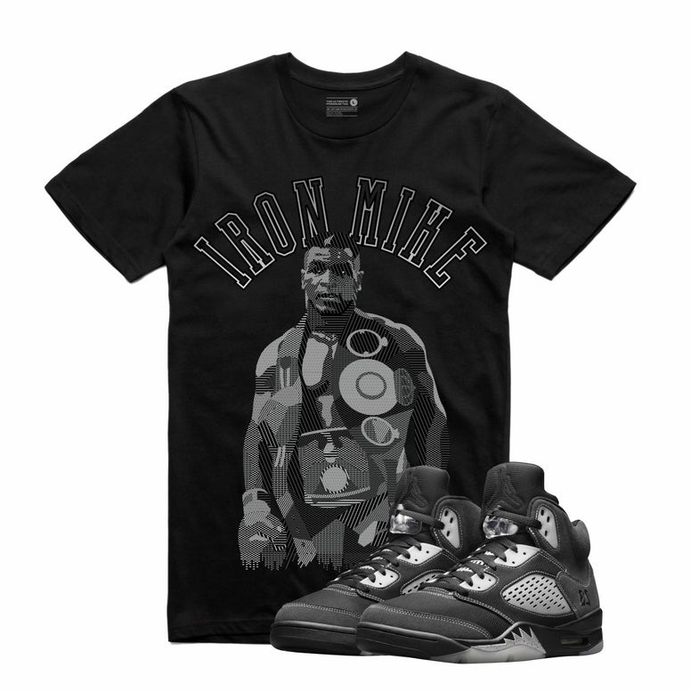 Retro Kings AJ5 ANTHRACITE IRON MIKE TEE BLACK