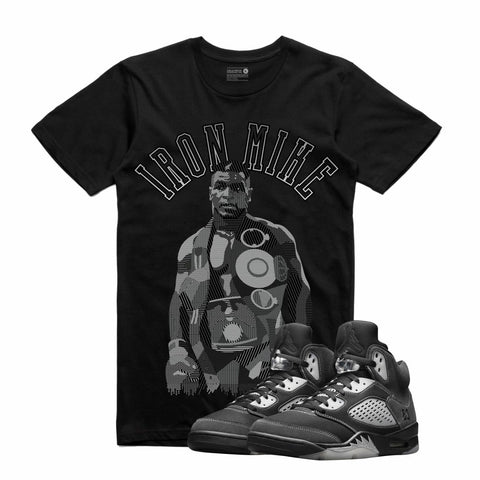 Retro Kings AJ5 ANTHRACITE IRON MIKE TEE BLACK