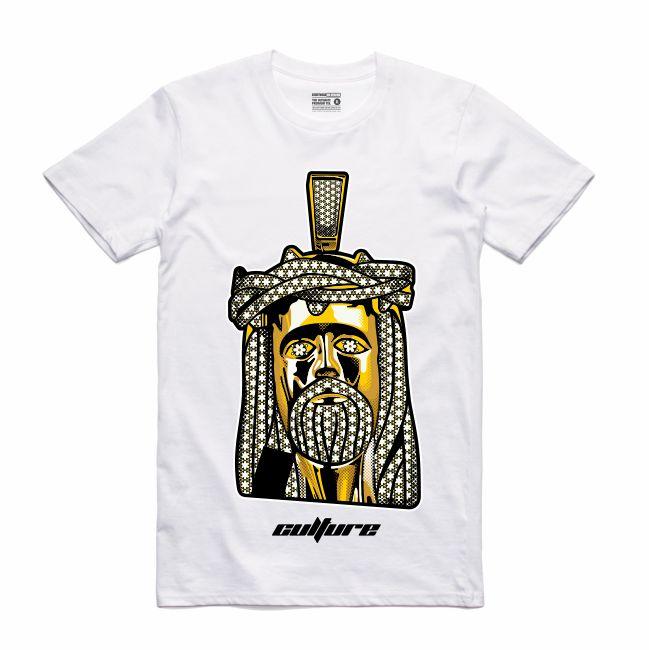 Streetwear on Demand CULTURE JESUS TEE WHITE