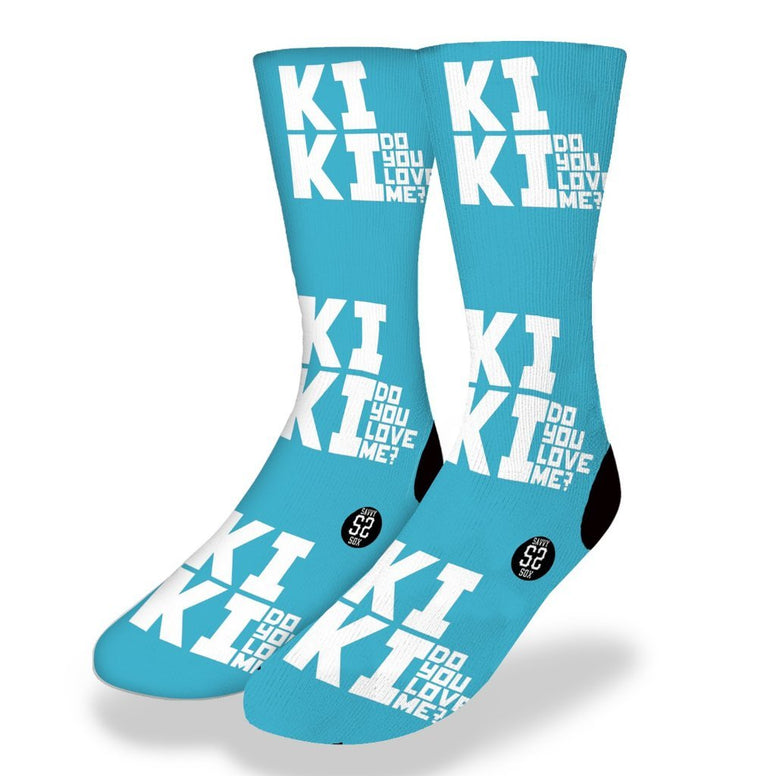 SAVVY SOX KIKI DO YOU LOVE ME BLUE SOCKS