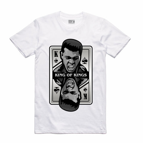 Streetwear on Demand KING OF KINGS ALI TEE WHITE