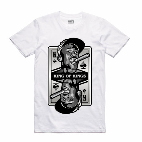 Streetwear on Demand KING OF KINGS MJ TEE WHITE