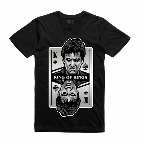 Streetwear on Demand KING OF KINGS SCARFACE TEE BLACK