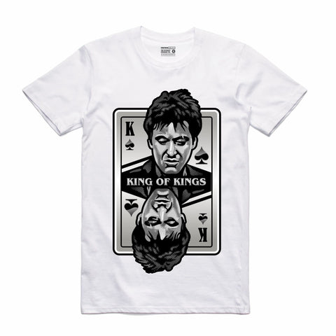 Streetwear on Demand KING OF KINGS SCARFACE TEE WHITE