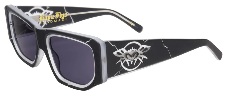 BLACK FLYS LAVA FLYS SUNGLASSES MATTE BLACK CLEAR SMOKE LENS