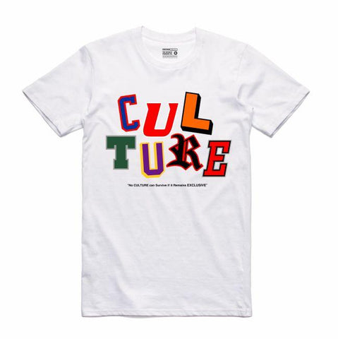 Streetwear on Demand CULTURE LETTERMAN TEE WHITE