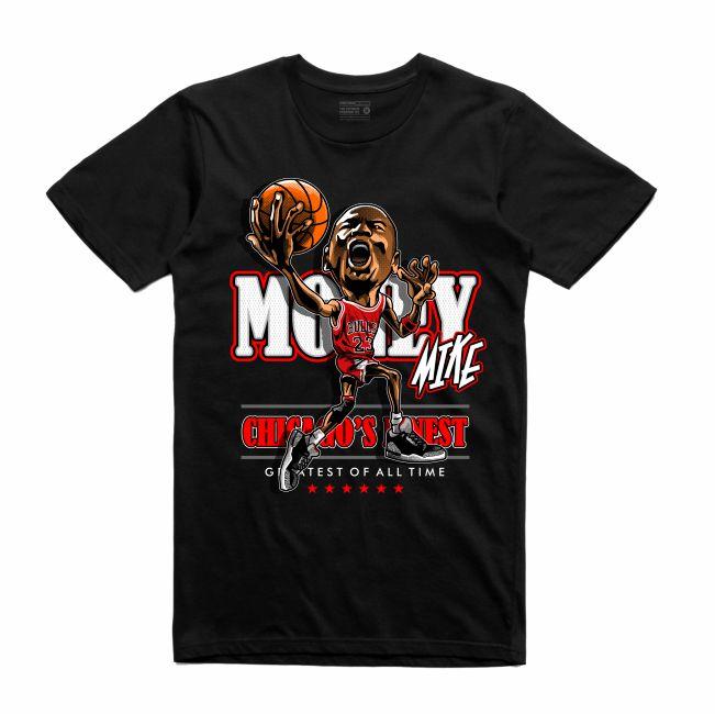 Streetwear on Demand CARICATURE MJ TEE BLACK