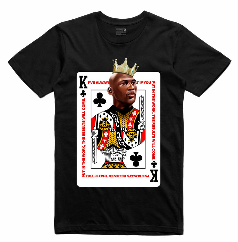 Streetwear on Demand DECK OF CARDS JORDAN TEE BLACK