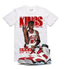 Retro Kings AJ6 CARMINE MJ SLAM TEE WHITE