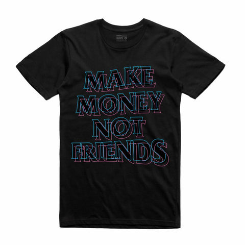 Streetwear on Demand CULTURE MAKE MONEY NOT FRIENDS TEE BLACK