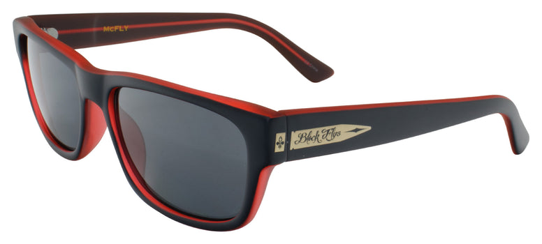 BLACK FLYS McFLY SUNGLASSES MATTE BLACK / RED SMOKE LENS