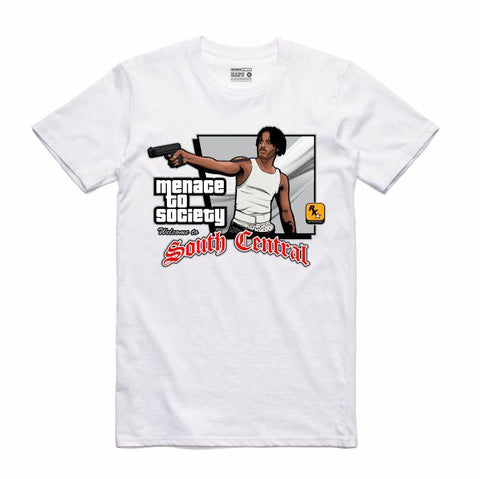 Streetwear on Demand GTA MENACE TEE WHITE