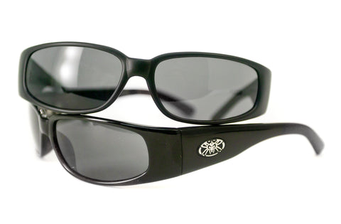 BLACK FLYS MICRO FLY 2 SUNGLASSES SHINY BLACK POLARIZED