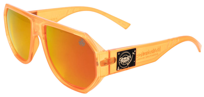 BLACK FLYS MIX MASTER MIKE FLY SUNGLASSES NEON ORANGE POLARIZED ORANGE