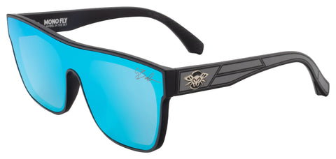 BLACK FLYS MONO FLY CJ BARHAM SUNGLASSES MATTE BLACK BLUE LENS