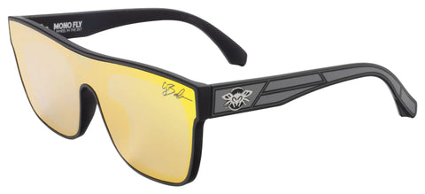 BLACK FLYS MONO FLY CJ BARHAM SUNGLASSES MATTE BLACK GOLD LENS