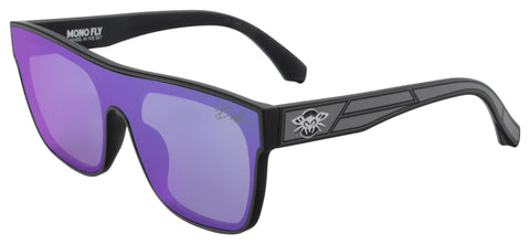 BLACK FLYS MONO FLY CJ BARHAM SUNGLASSES MATTE BLACK VIOLET LENS